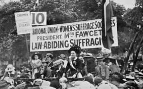 An East London Federation of Suffragettes Rally in 1914